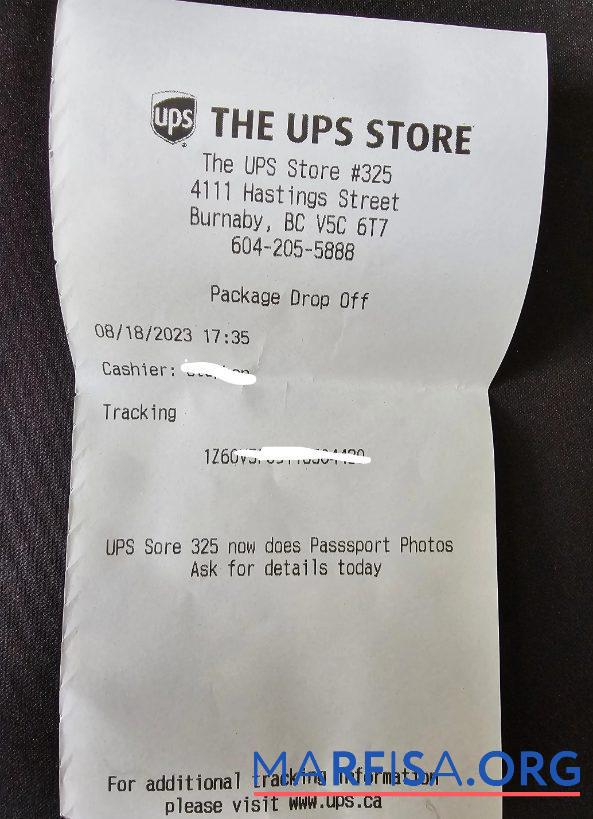 Downloadable The UPS store payment check template